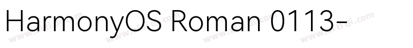 HarmonyOS Roman 0113字体转换